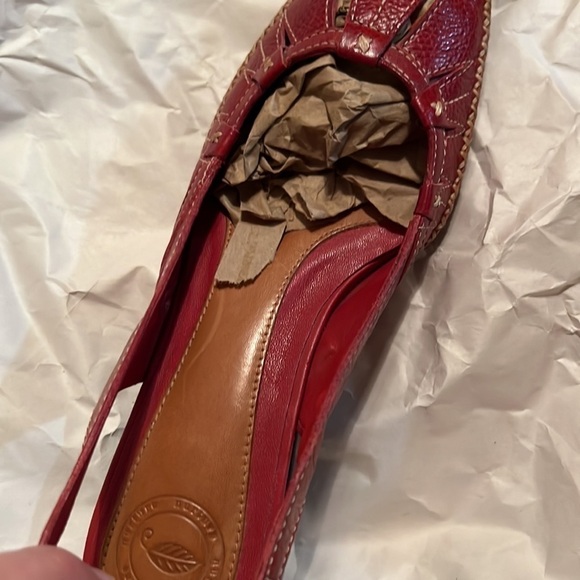 Nurture by Lamaze Red leather slingback moccasins size 7 - Picture 8 of 9